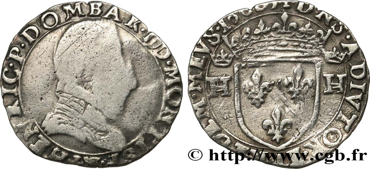 PRINCIPAUTY OF DOMBES - HENRY OF MONTPENSIER Demi-teston MB/q.BB