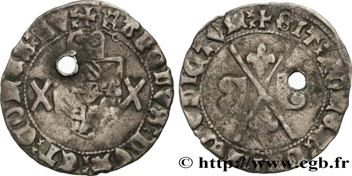 BOURGOGNE - DUCHÉ DE BOURGOGNE - CHARLES LE TÉMÉRAIRE Gros au briquet TB