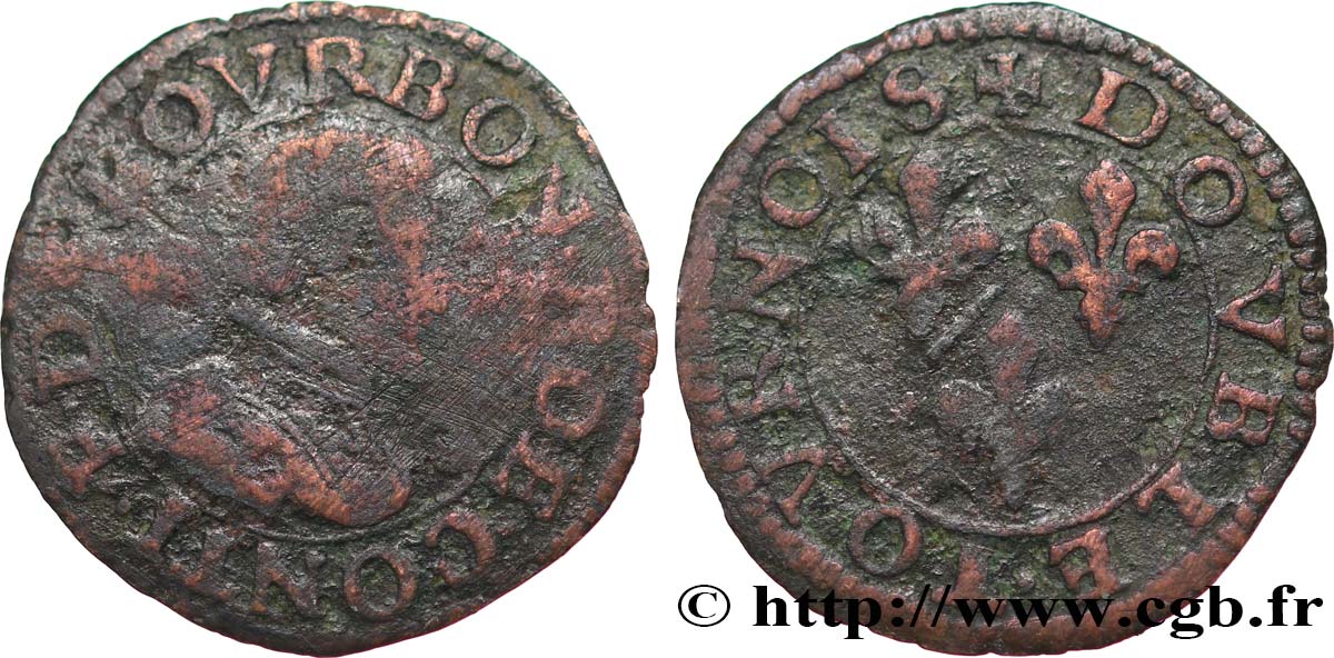 PRINCIPAUTÉ DE CHÂTEAU-REGNAULT - FRANÇOIS DE BOURBON-CONTI Double tournois, type 18 B+