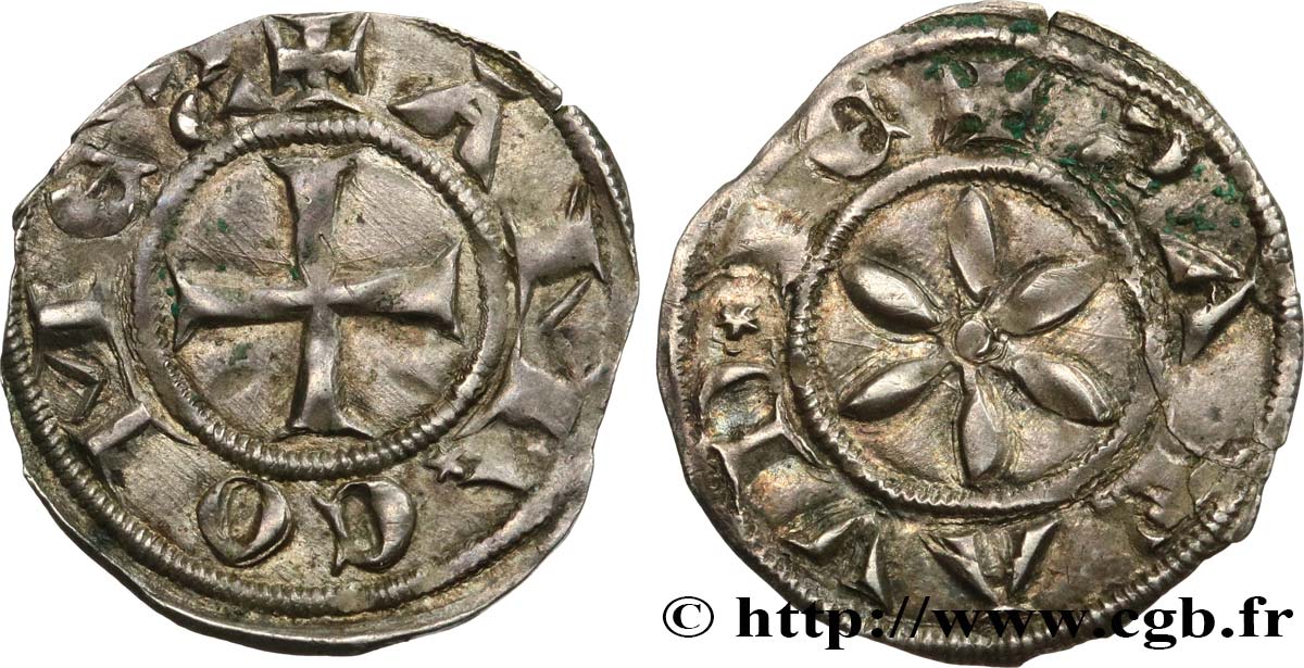 SAVOIE - DUCHÉ DE SAVOIE - AMÉDÉE IV Denier fort (denaro forte) TTB+
