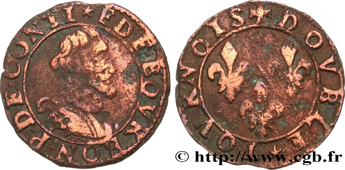 PRINCIPAUTÉ DE CHÂTEAU-REGNAULT - FRANÇOIS DE BOURBON-CONTI Double tournois, type 12 B+