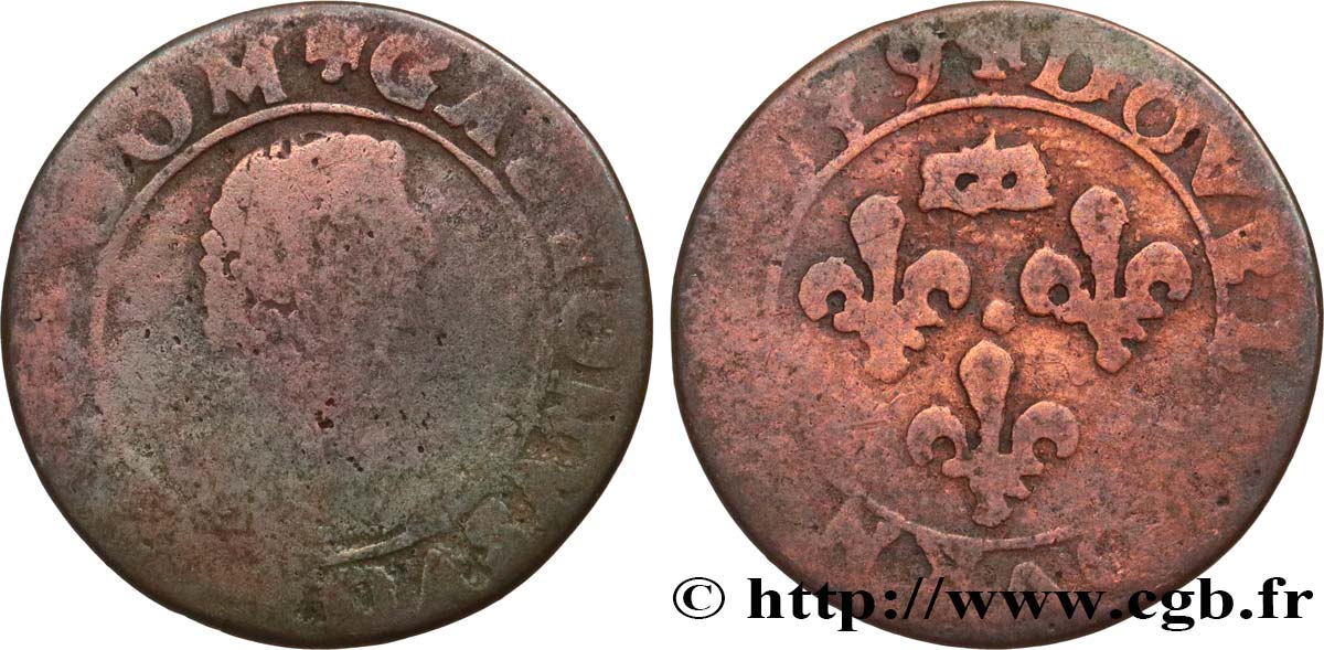 PRINCIPAUTY OF DOMBES - GASTON OF ORLEANS Double tournois, type 8 SGE