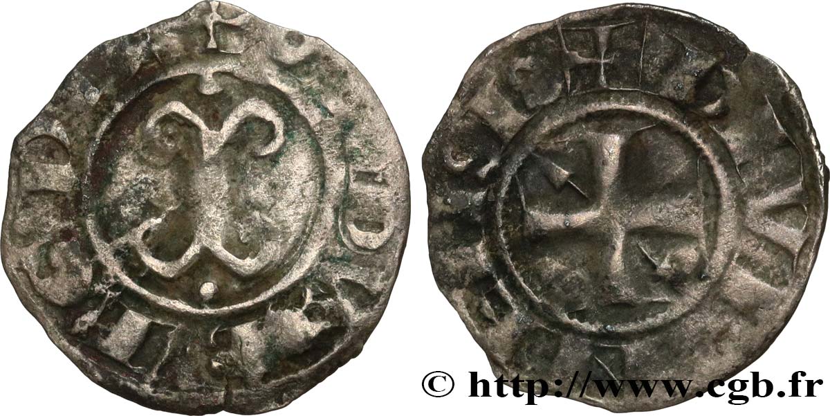 BURGUNDY - DUCHY OF BURGUNDY - ODO or EUDES II Denier VF