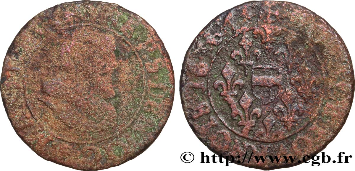 BERRY - PRINCIPAUTÉ DE BOISBELLE-HENRICHEMONT - MAXIMILIEN DE BÉTHUNE, DUC DE SULLY Double tournois, type 3 B