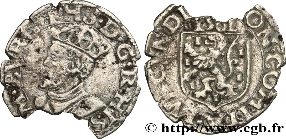 FRANCHE-COMTÉ - COMTÉ DE BOURGOGNE - PHILIPPE II D ESPAGNE Carolus TB+