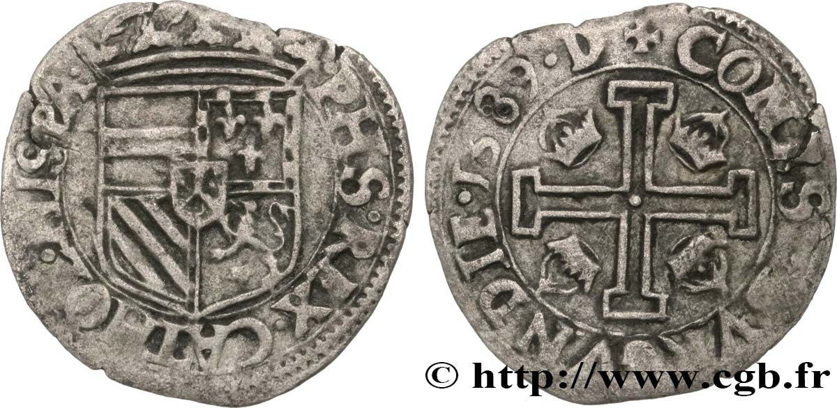 COUNTY OF BURGUNDY - PHILIPPE II OF SPAIN Deux gros BB