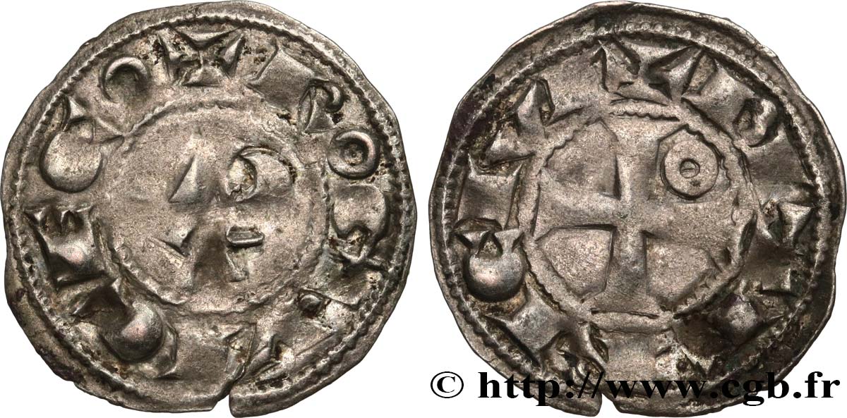 LANGUEDOC - VISCOUNTCY OF BEZIERS - ROGER II Denier VF