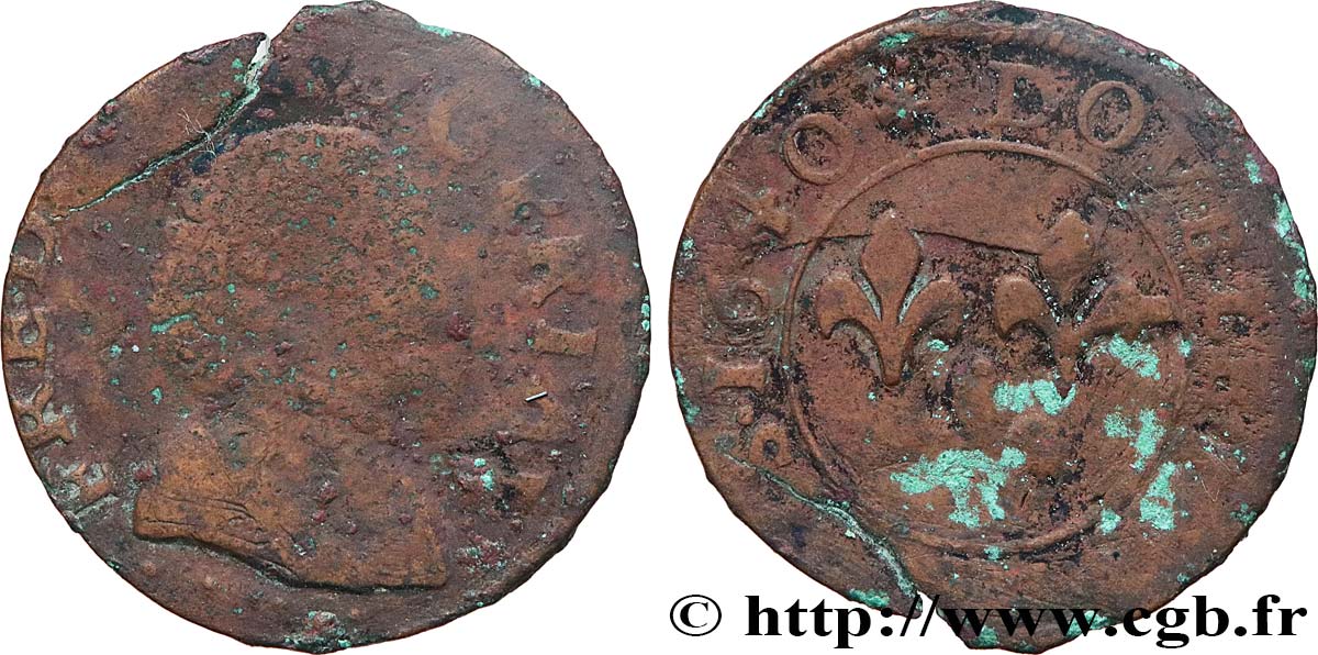 ORANGE - PRINCIPAUTÉ D&nbsp;ORANGE - FRÉDÉRIC-HENRI DE NASSAU Double tournois, type 4 B+