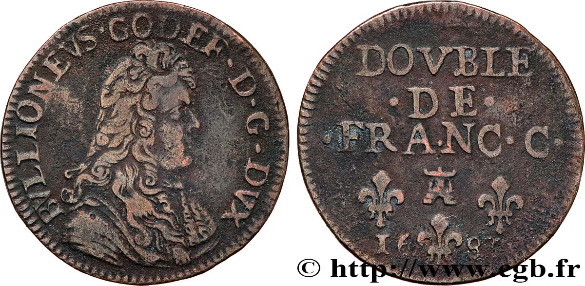 DUCHY OF BOUILLON - GODEFROY-MAURICE DE LA TOUR D AUVERGNE Double de France SS