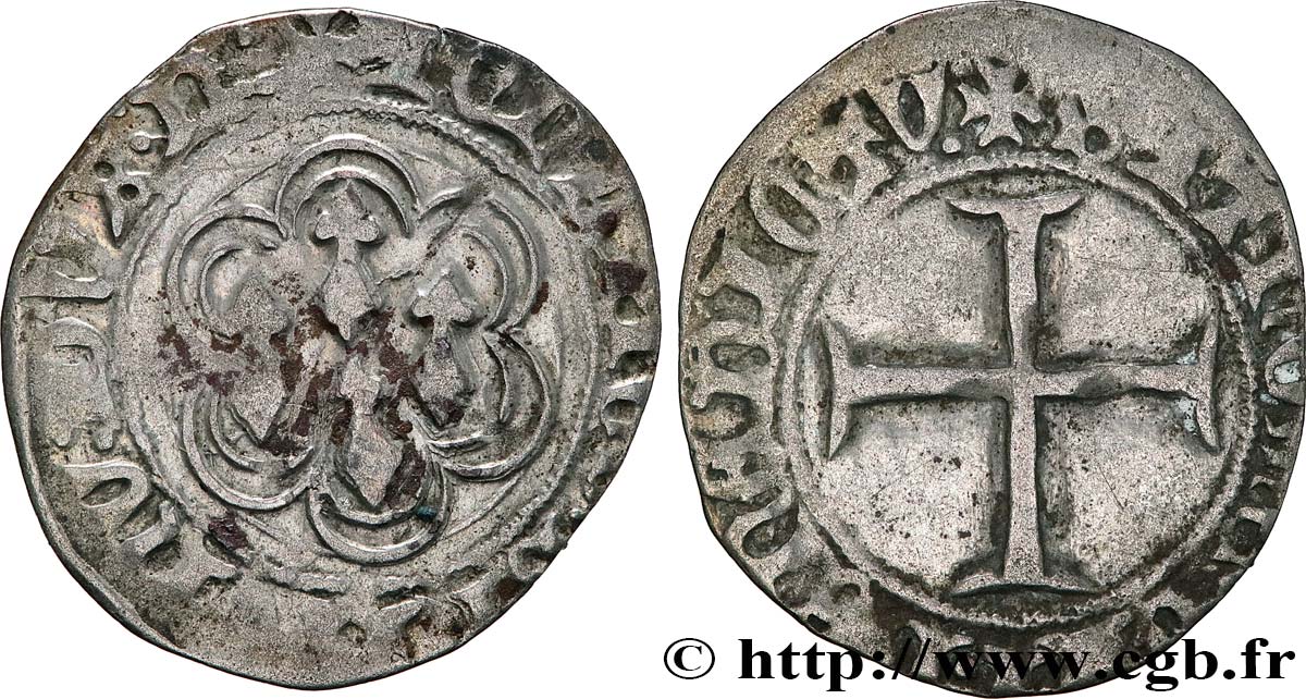 BRETAGNE - DUCHÉ DE BRETAGNE - JEAN V  Blanc dit “à l’hexalobe” BC+