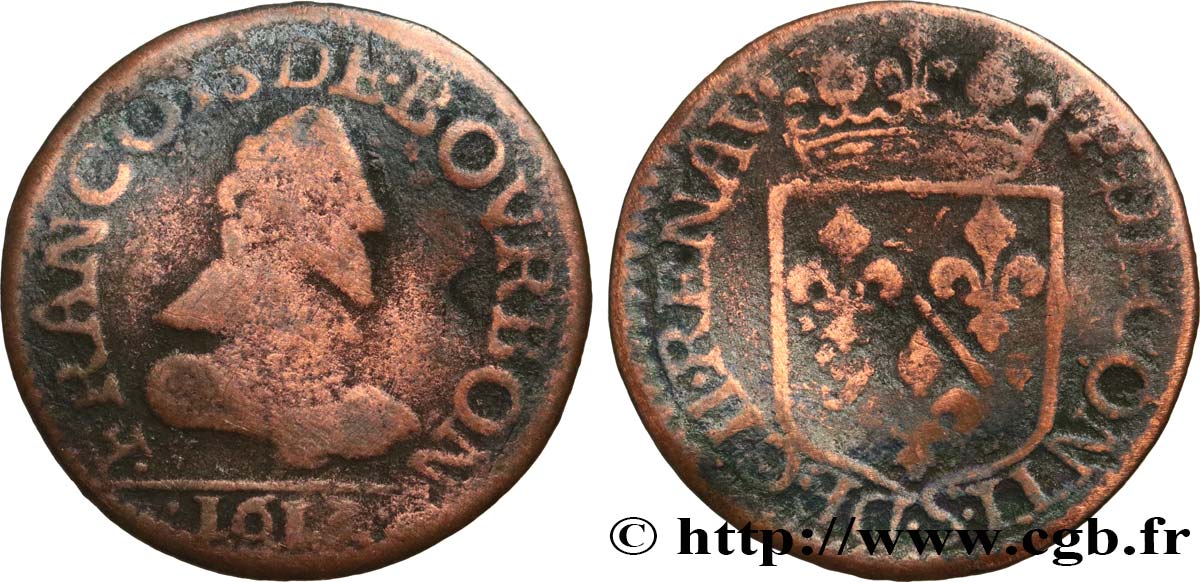PRINCIPALITY OF CHATEAU-REGNAULT - FRANCIS OF BOURBON-CONTI Liard, type 2 F