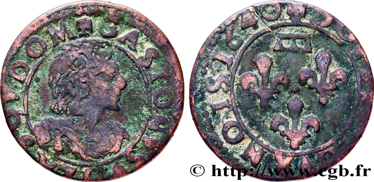 PRINCIPAUTY OF DOMBES - GASTON OF ORLEANS Double tournois, type 14 q.MB