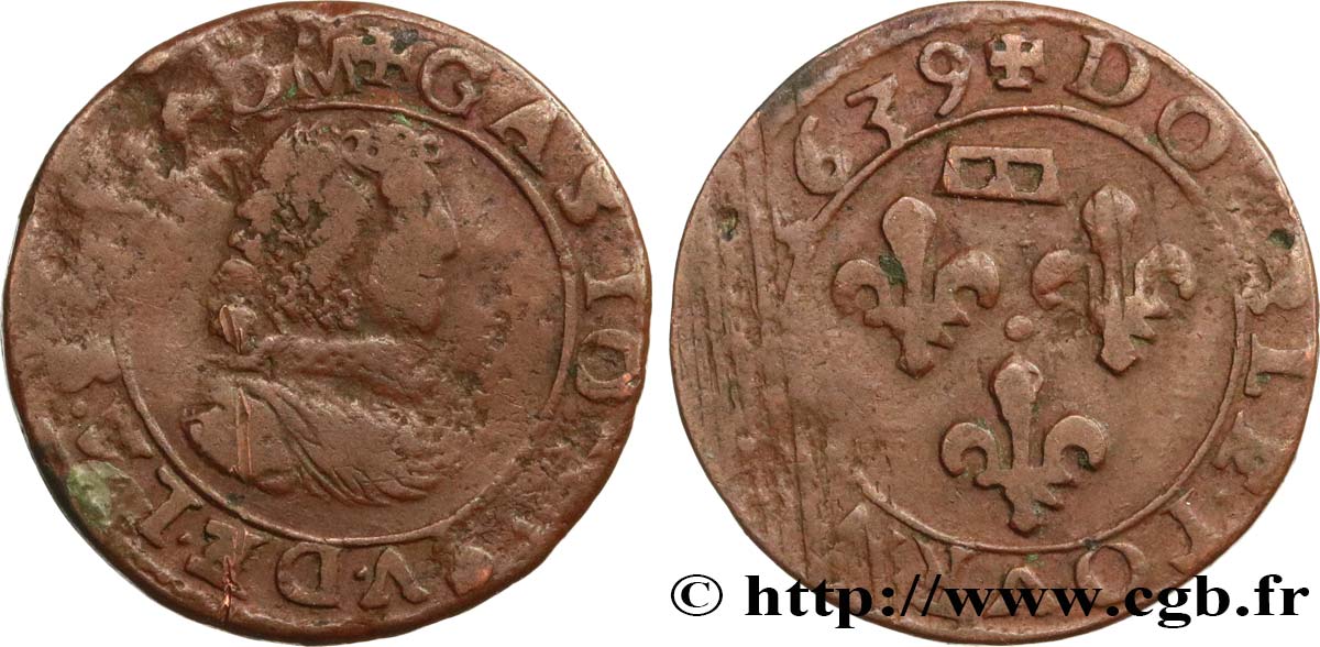 PRINCIPAUTY OF DOMBES - GASTON OF ORLEANS Double tournois S/fSS