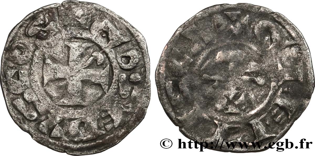 BERRY - SEIGNEURIE DE GIEN - HERVÉ III DE DONZY Denier fSS