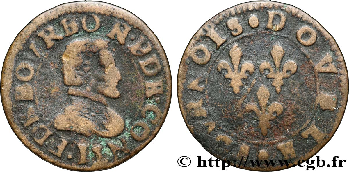 PRINCIPAUTÉ DE CHÂTEAU-REGNAULT - FRANÇOIS DE BOURBON-CONTI Double tournois, type 18 TB