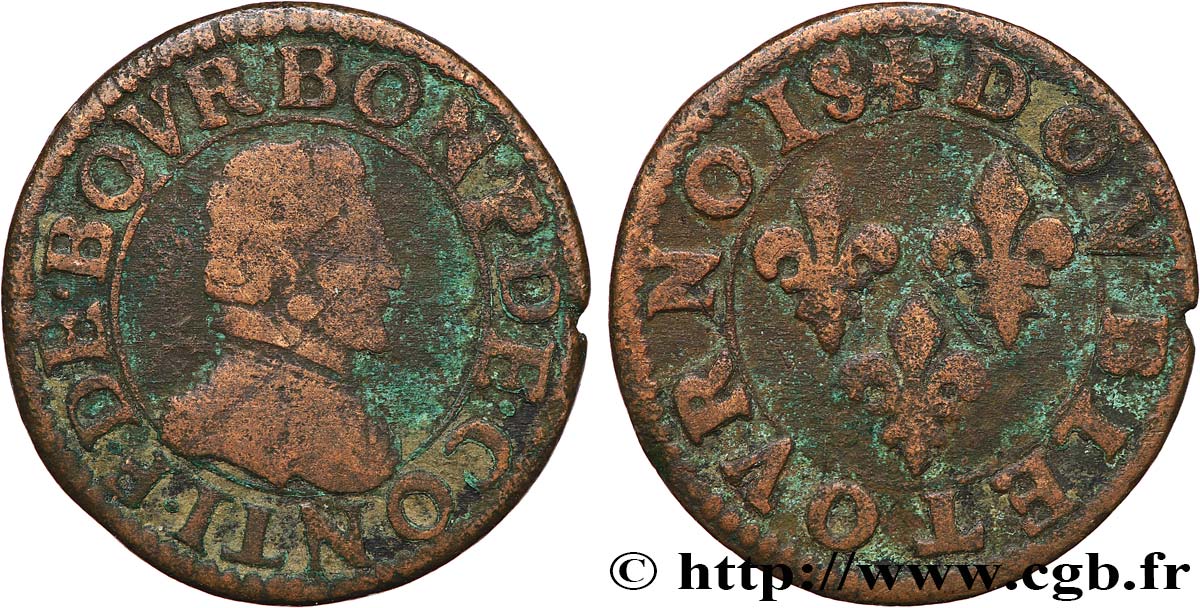 PRINCIPAUTÉ DE CHÂTEAU-REGNAULT - FRANÇOIS DE BOURBON-CONTI Double tournois, type 18 B+