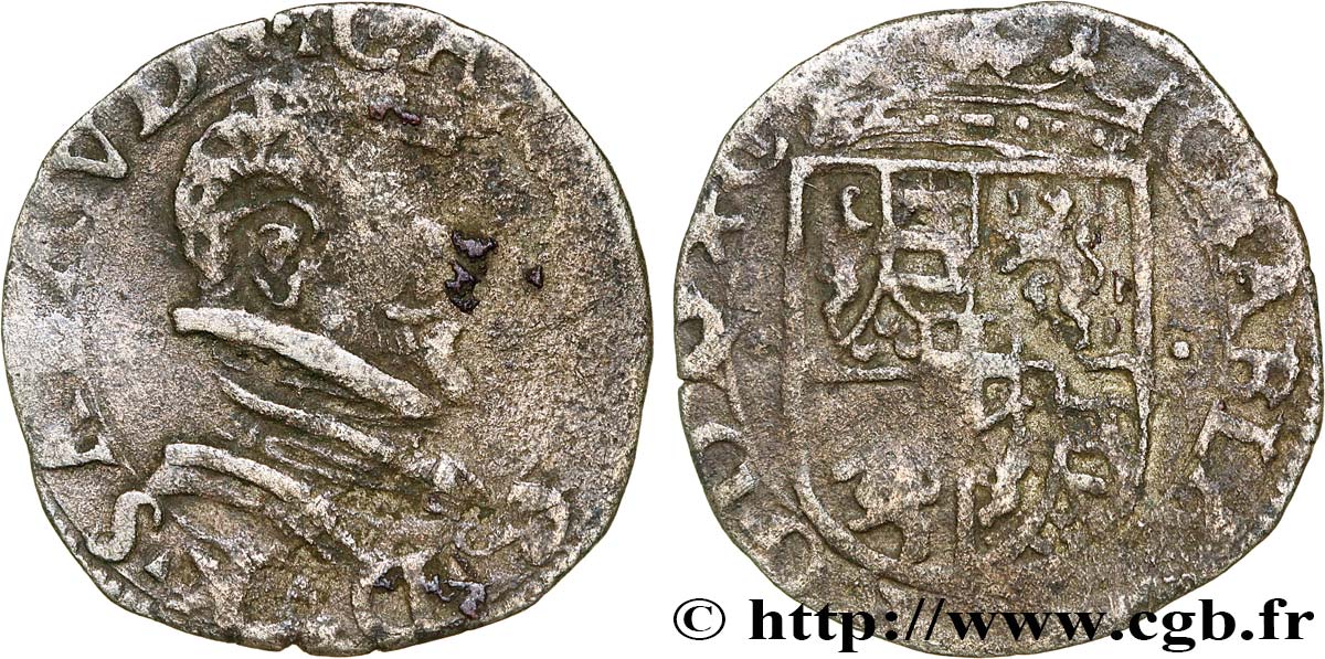 SAVOYEN - HERZOGTUM SAVOYEN - KARL EMANUEL I. Sol, 4e type (soldo (con il busto) IV tipo) S