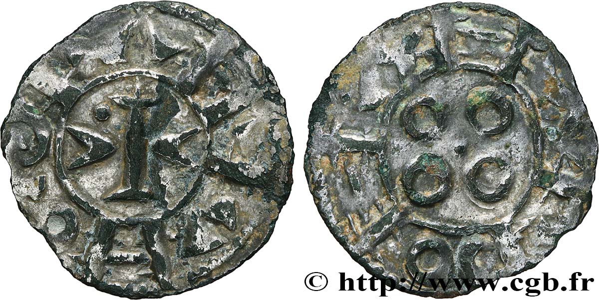 LANGUEDOC - COMTÉ DE MELGUEIL - ÉVÊQUES DE MAGUELONNE - ANONYMES Denier anonyme ou melgorien TB+