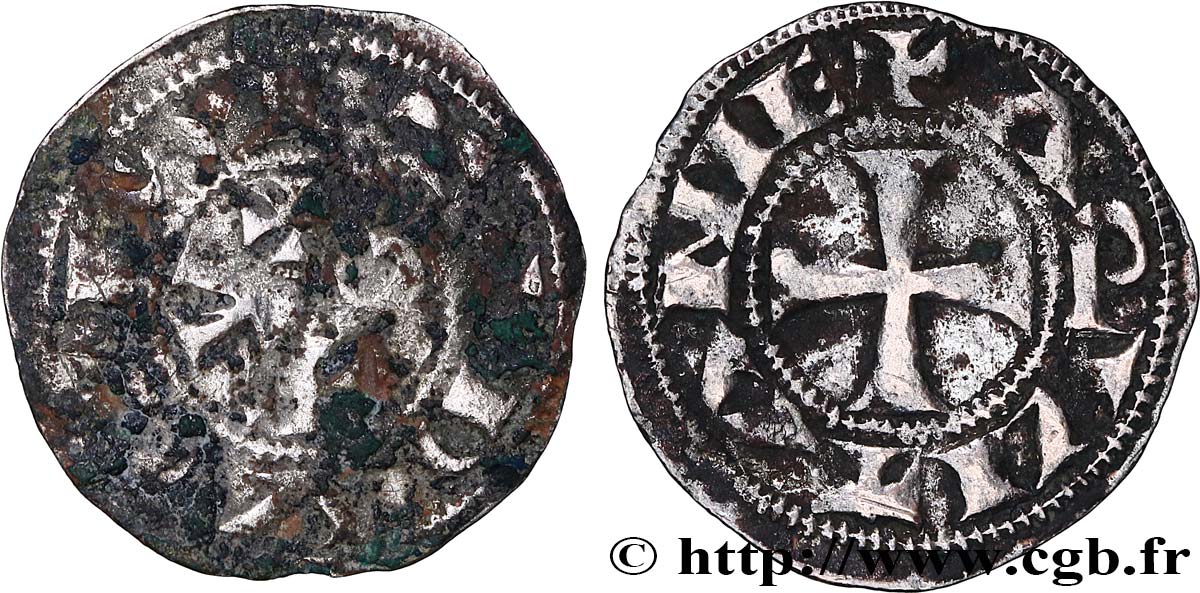 AQUITAINE - DUCHÉ D&nbsp;AQUITAINE - ALIÉNOR Denier MB/q.BB
