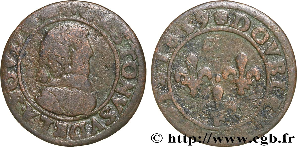 PRINCIPAUTY OF DOMBES - GASTON OF ORLEANS Double tournois F