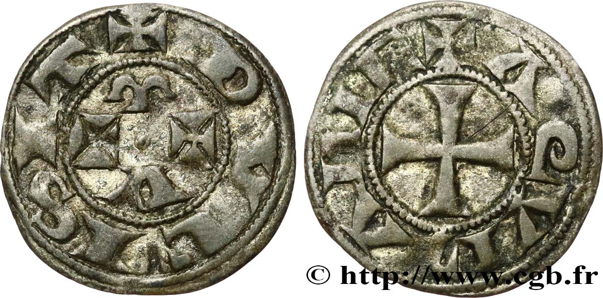 AQUITAINE - DUCHÉ D&nbsp;AQUITAINE - ALIÉNOR Denier XF