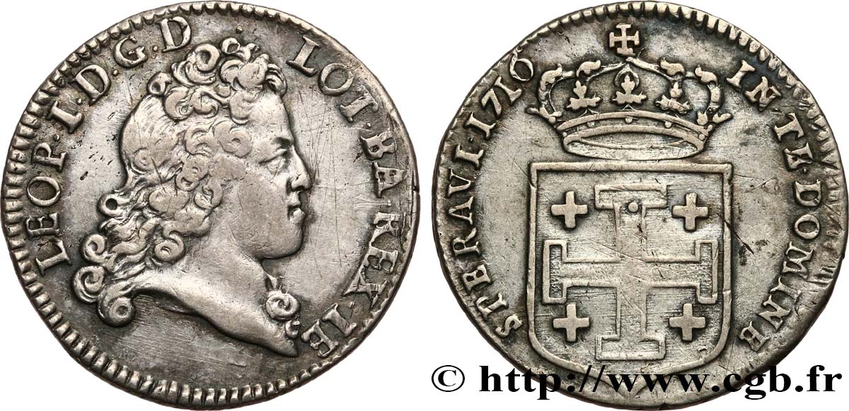 LORRAINE - DUCHÉ DE LORRAINE - LÉOPOLD Ier Teston TTB