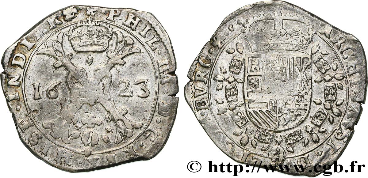 COUNTRY OF BURGUNDY - PHILIPPE IV OF SPAIN Patagon BB/q.SPL
