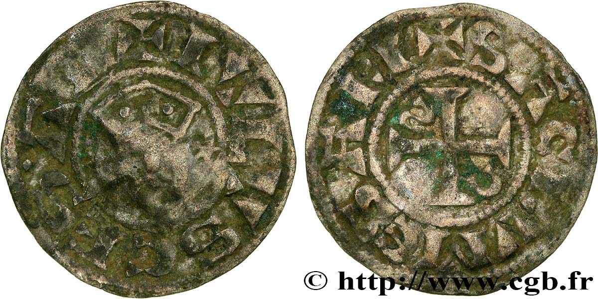 COUNTY OF SANCERRE - GUILLAUME III OR LOUIS I Denier S