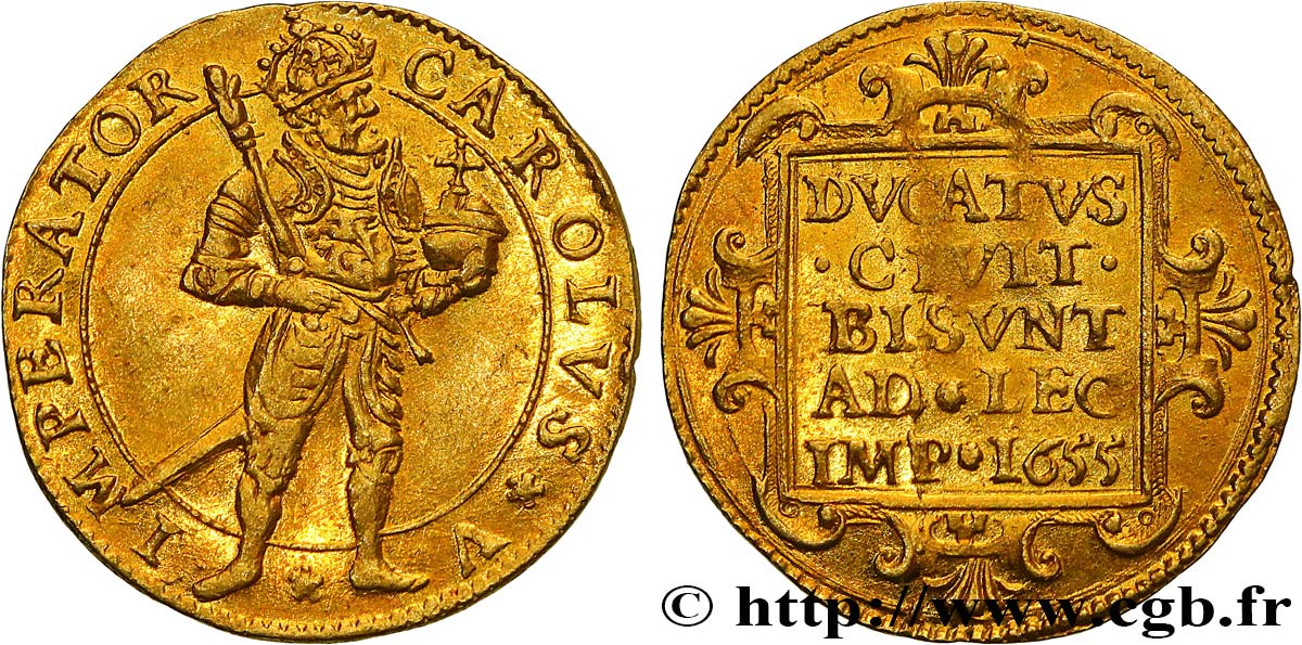 TOWN OF BESANCON - COINAGE STRUCK AT THE NAME OF CHARLES V Demi-ducat MS