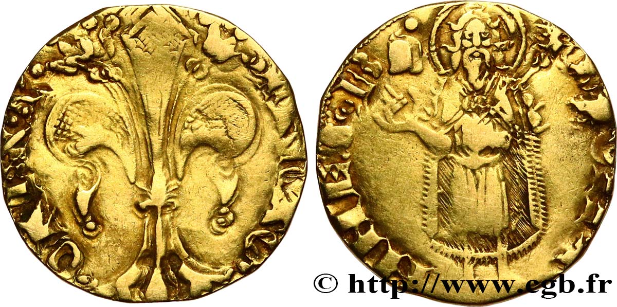 ROUSSILLON - PIERRE III Florin d or au Saint-Jean Baptiste TTB