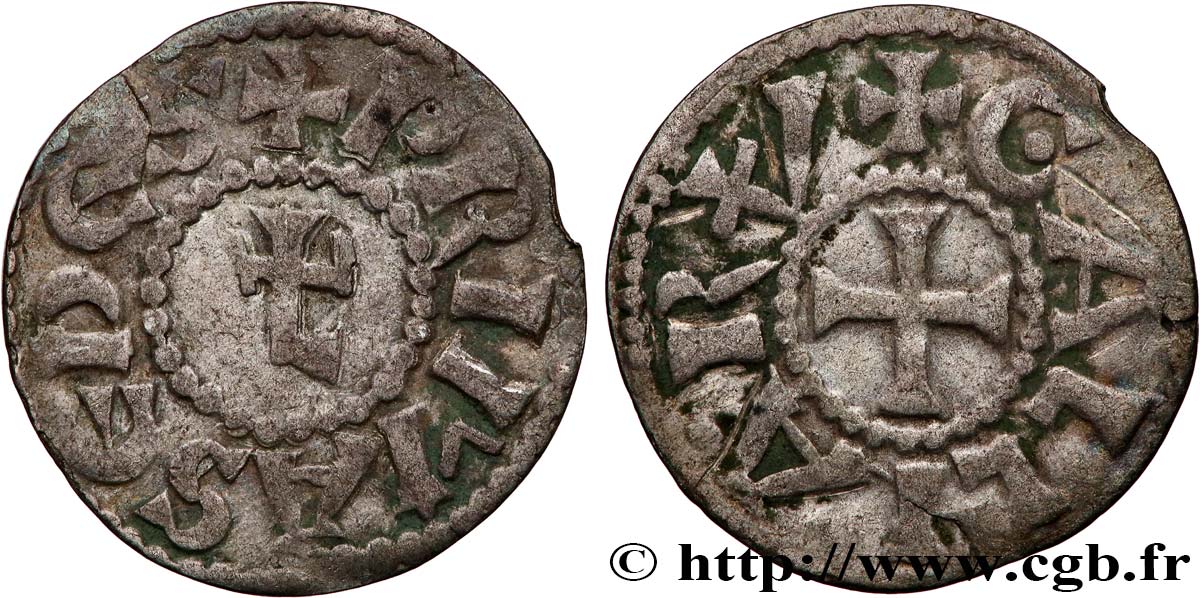 ARCHBISCHOP OF LYON - ANONYMOUS COINAGE Denier SS