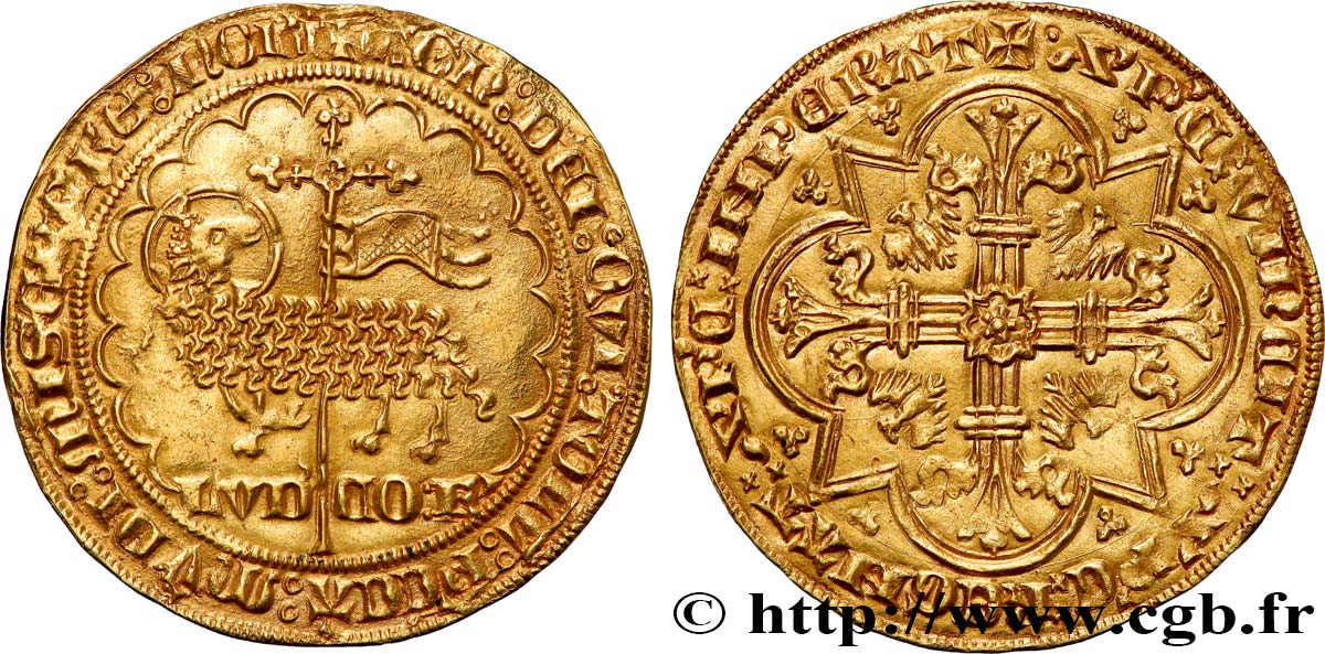 FLANDRE - COMTÉ DE FLANDRE - LOUIS DE MALE Mouton d or SUP