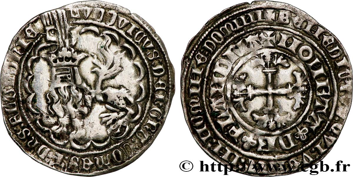 FLANDERS - COUNTY OF FLANDERS - LOUIS I OF CRÉCY - LOUIS II Double Gros ou Botdraeger AU