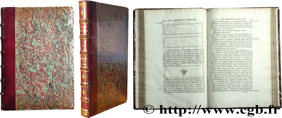 BOOKS Bouteroue (Claude), Recherches curieuses des monoyes de France depuis le commencement de la monarchie, Paris, 1666 SPL