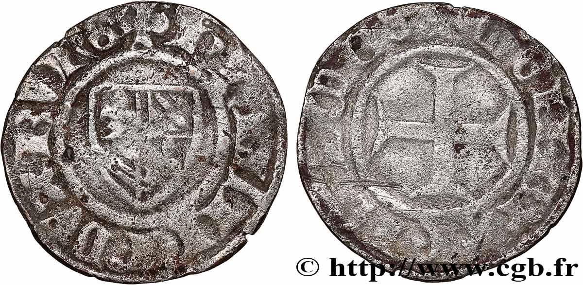 FLANDERS - COUNTY OF FLANDERS - PHILIP THE BOLD Double mite VF