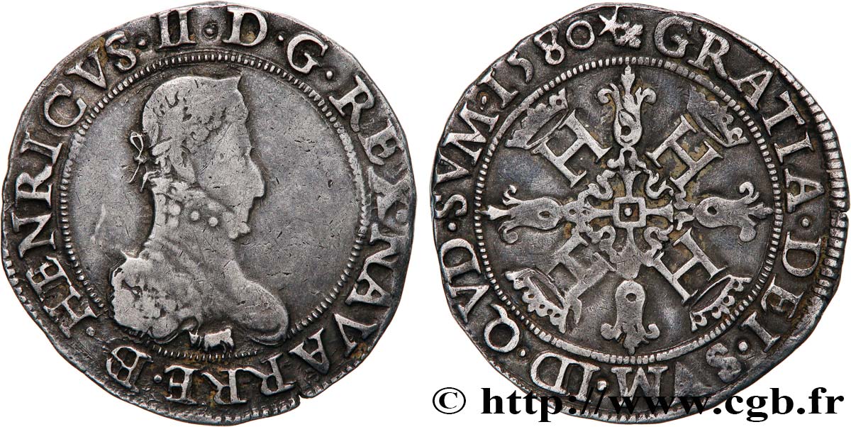 NAVARRE - KINGDOM OF NAVARRE - HENRY III Franc AU