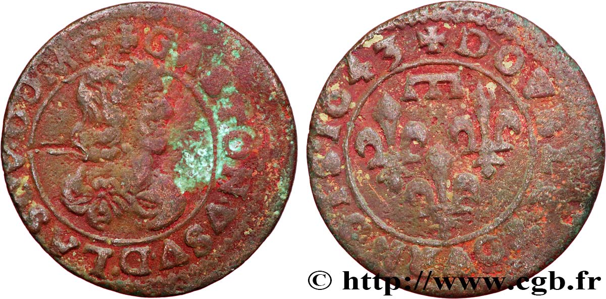 DOMBES - PRINCIPALITY OF DOMBES - GASTON OF ORLEANS Double tournois, type 16 VF