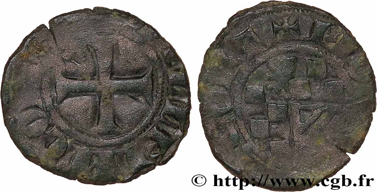 CAMBRÉSIS - LORDSHIP OF WALINCOURT - WILLIAM I, COUNT OF HAINAUT Denier VF