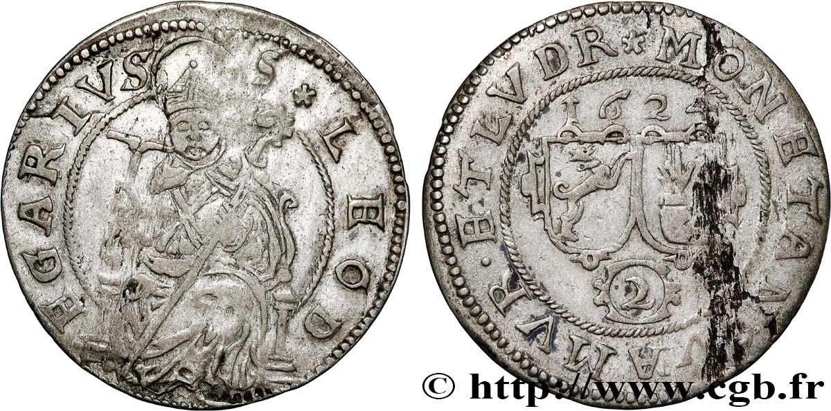 MURBACH ET LURE - LÉOPOLD D&nbsp;AUTRICHE (ADMINISTRATEUR) 2 batz TTB+