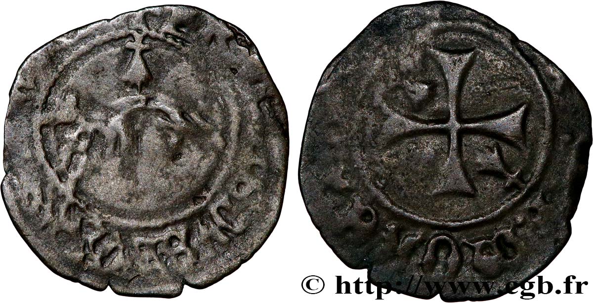 BRITTANY - DUCHY OF BRITTANY - FRANCIS I AND FRANCIS II Double denier à l hermine VF