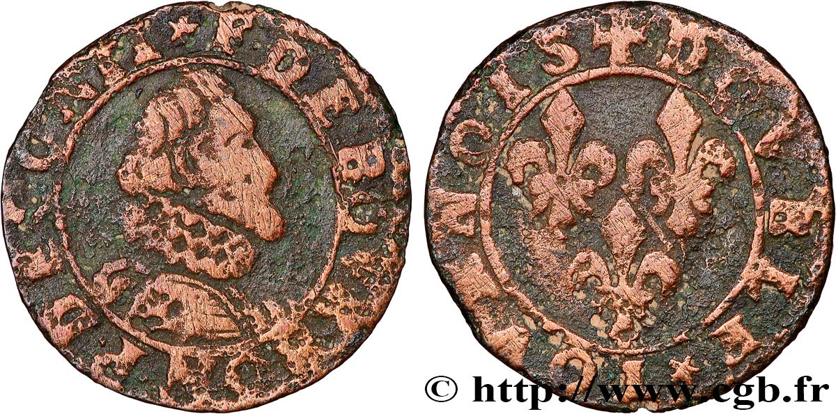 PRINCIPAUTY OF CHATEAU-REGNAULT - FRANCOIS OF BOURBON-CONTI Double tournois, type 12 fS