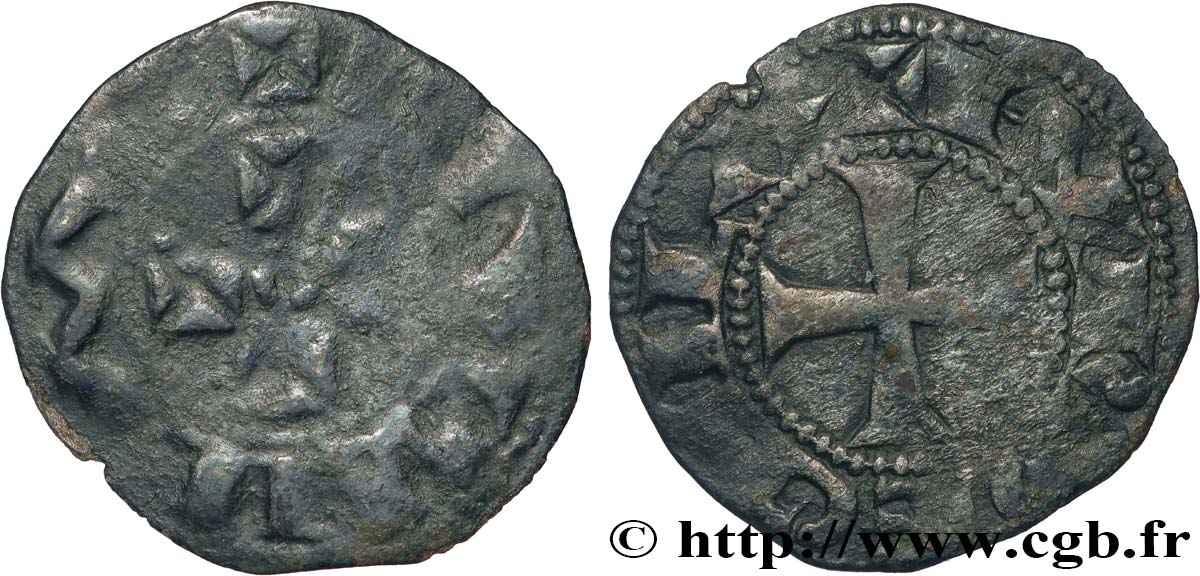 AQUITAINE - DUCHÉ D AQUITAINE - GUILLAUME X  Denier BC/BC+