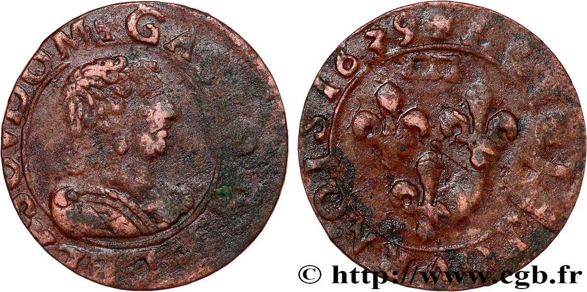 DOMBES - PRINCIPAUTÉ DE DOMBES - GASTON D ORLÉANS Double tournois TB