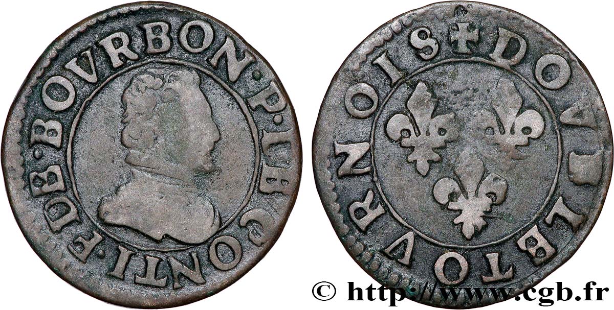 PRINCIPAUTÉ DE CHÂTEAU-REGNAULT - FRANÇOIS DE BOURBON-CONTI Double tournois, type 18 TB