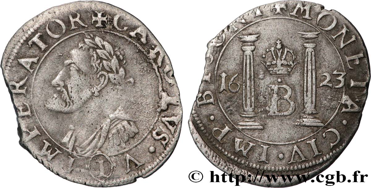 TOWN OF BESANCON - COINAGE STRUCK IN THE NAME OF CHARLES V Gros XF/AU