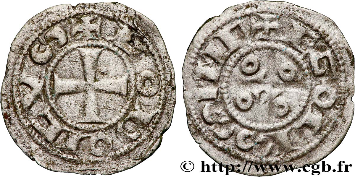 ANGOUMOIS - COMTÉ D ANGOULÊME, au nom de Louis IV d Outremer (936-954) Obole TTB+