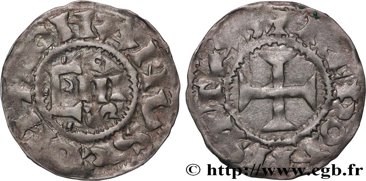 BRITTANY - DUCHY OF BRITTANY - CONAN II Denier VF