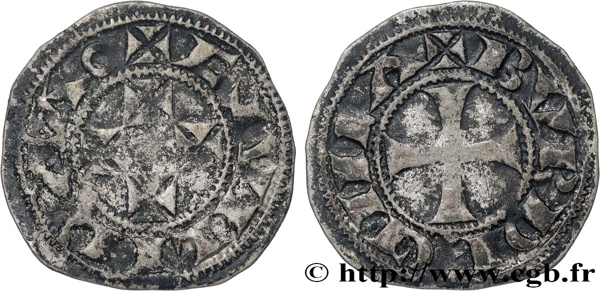 AQUITAINE - DUCHY OF AQUITAINE - WILLIAM X  Denier XF