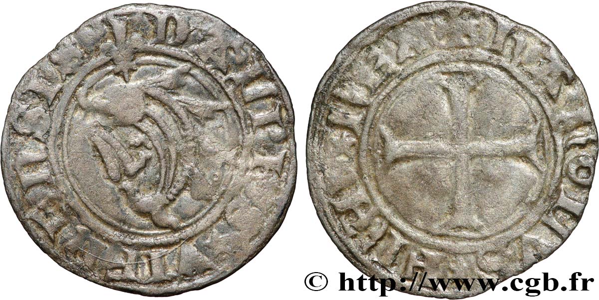 DAUPHINÉ - DAUPHINS DU VIENNOIS - CHARLES VII Petit blanc TB+