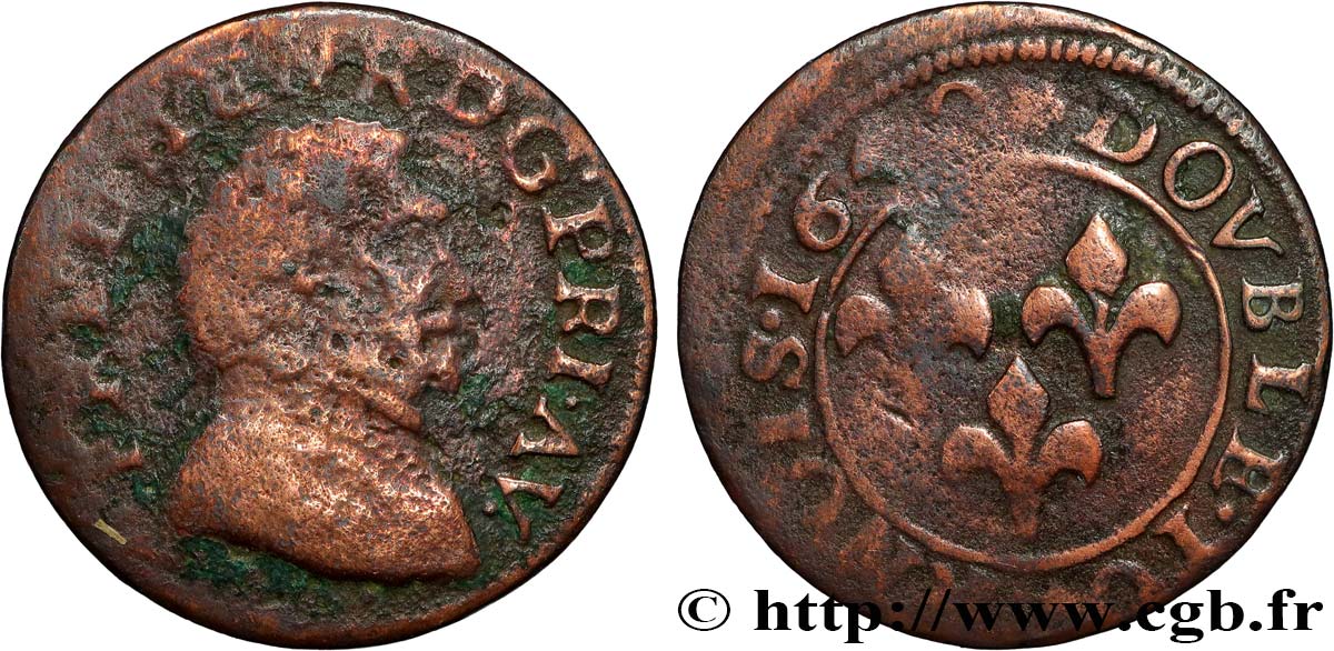 PRINCIPAUTY OF ORANGE - FREDERIC-HENRY OF NASSAU Double tournois, type 5 BC+